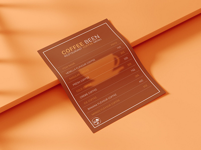 Menu Design (Coffee Been) branding graphic design menu