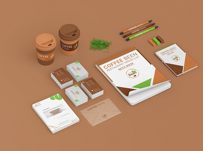 Stationery Design (Coffee Been) branding graphic design logo