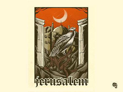 Jerusalem for brand clothing art artwork darkart hand drawn illustration illustrator skull