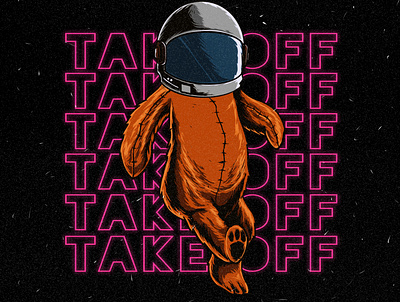 take off teddy art artwork band merch darkart hand drawn illustration illustrator vector