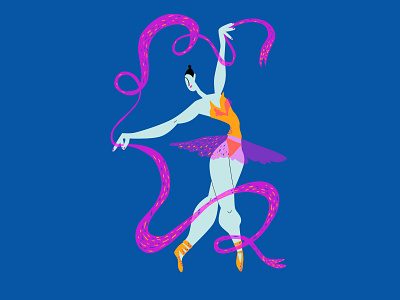 Dance girl art blue dance design digitalart girl illustration perfect poster