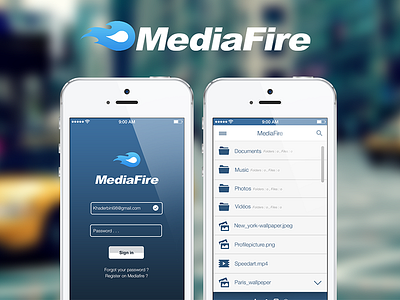 Mediafire app design app design interface mediafire responsive ui ux web