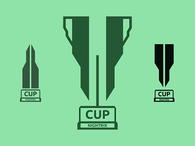 Nightrix Cups branding cup design flat game illustration logo nightrix vector