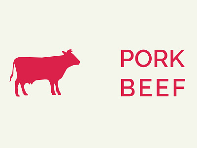 Pork & Beef Market Logo branding design flat illustration logo vector