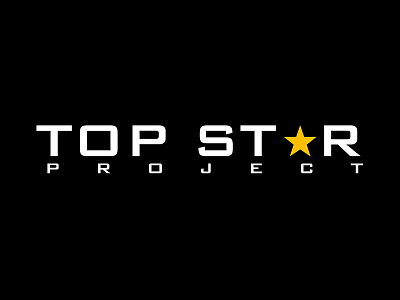 Top Star Project branding design flat logo music talent show vector