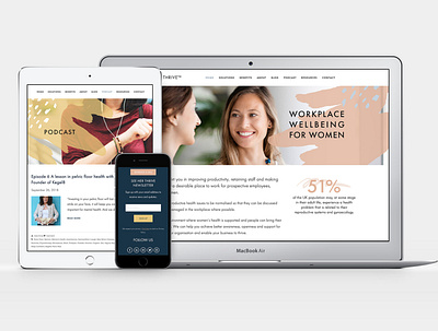 See Her Thrive website in Squarespace devices responsive responsive design squarespace web design website