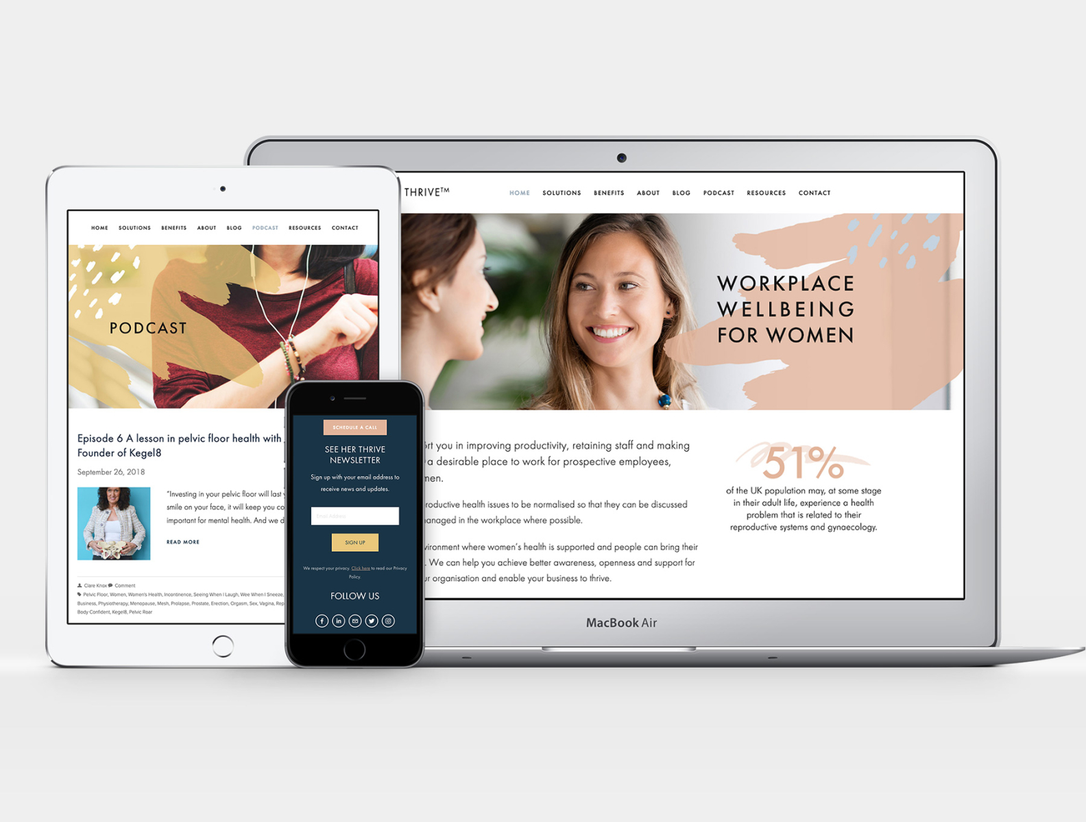 See Her Thrive website in Squarespace by Lisa Foster on Dribbble