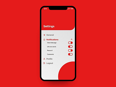 Settings UI design minimal mobile settings ui ui ux ui design ui designer ux designer