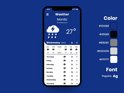 Weather design minimal mobile ui ui ux ui design ui designer ux designer