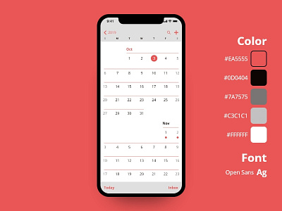 Calendar design minimal mobile ui ui ux ui design ui designer ux designer