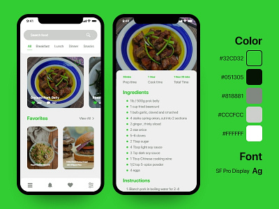 Recipe design minimal mobile ui ui ux ui design ui designer ux designer