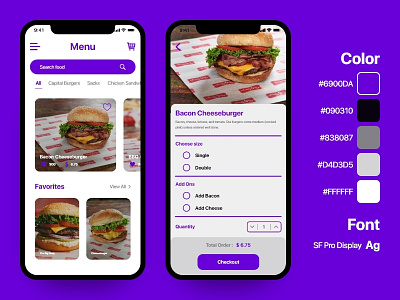 Food Drink Menu design minimal mobile ui ui ux ui design ui designer ux designer