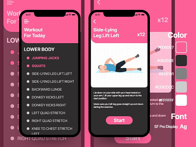 Workout of the day design minimal mobile ui ui ux ui design ui designer ux designer