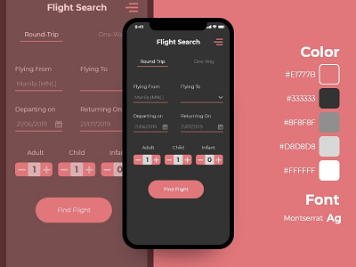 Flight Search design minimal mobile ui ui ux ui design ui designer ux designer