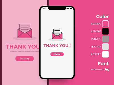 Thank You design minimal mobile ui ui ux ui design ui designer ux designer