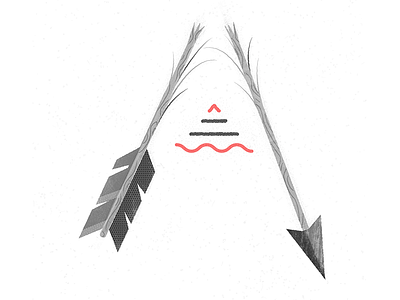 A - to the broken 2d 36daysoftype arrow design illustration textures