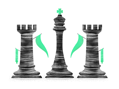 M leads the Monarchy of chess. 2d chess design illustration king texture vector