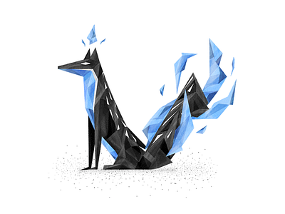 Vinter Vargen 2d animal design fire illustration magic texture vector wolf