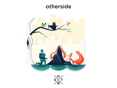 Otherside, will reveal another side! bird design illustration person texture trees vector