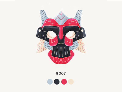 Masked Se7en color design illustration mask