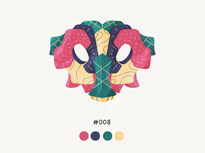Masked Eight color design illustration mask