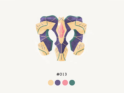 Masked Thirteen color design illustration mask