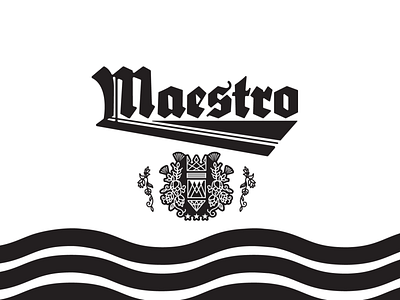 Maestro Beer Can badge beer brewery craft brew german logo ornate vienna