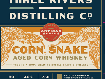 Corn Snake Whiskey bottle distillery fort wayne snake three rivers whiskey