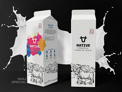 Native Milk Package Design brand design brand development brand identity brand logo branding design logo