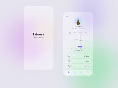 Fitness app concept design graphic design ui ux