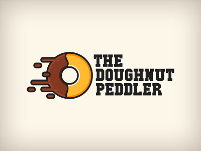 The Doughnut Peddler Logo branding design illustration logo typography