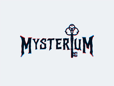 Mysterium branding design glitch logo typography