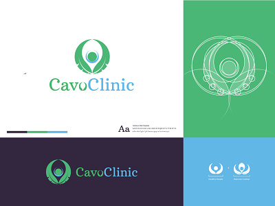Cavo Clinic Logo beauty brand branding c letter clean clinic health healthcare healthy herbal icon logo medicine meditation minimal negative space o leter spa vector wellness