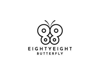 Eighty Eight Logo 88 logo buttery logo creative logo flat logo minimalist logo