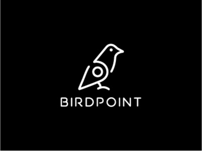 Bird Point Logo bird logo creative logo flat logo location logo minimalist logo