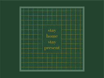 Stay Home Instagram Graphic - 5 of 5 design pattern stay home stay present type typography