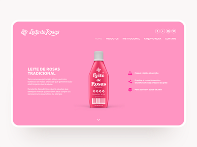 Leite de Rosas - UI print branding design minimal ui ux web website