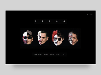 Titãs hotsite UI shot design ui web website