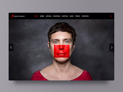 Sony Music UI shot design flat minimal ui ux web website