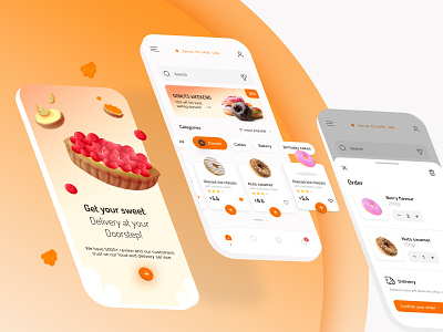 Confectionary Store 3d app app design customer design figma ios minimal mobile modern online order product sweet ui ui ux design uidesign uiux ux uxdesign