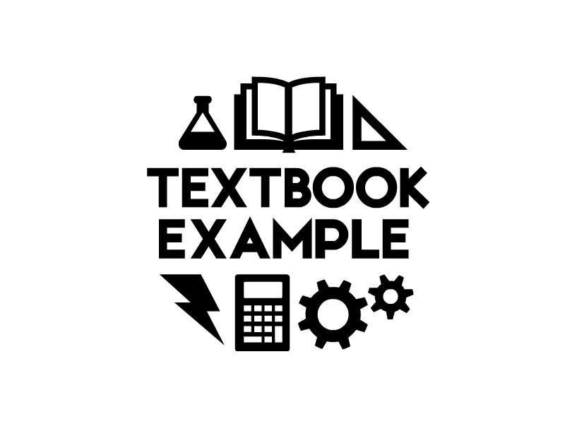 Textbook Example Logo animated animation badge branding crest gif icon logo roundel science technology vector