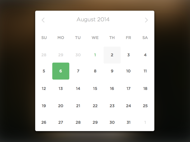 Minimal Date Picker by Gilles Bertaux on Dribbble