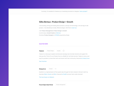 Portfolio tweaks clean minimal onepage portfolio typography ui ux website