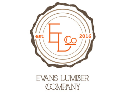 Evans Lumber Company Logo branding design flat logo minimal type typography vector