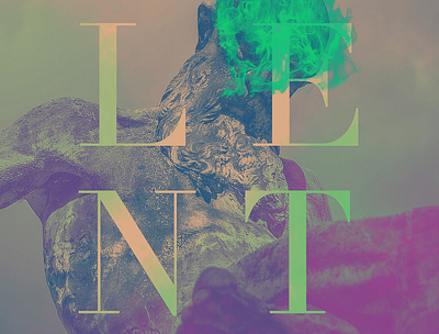 Lent abstract art design photomanipulation typogaphy