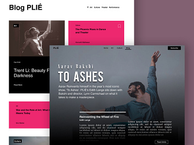 PLIÉ | Blog Concept branding design flat minimal typography ui ux ux design web website