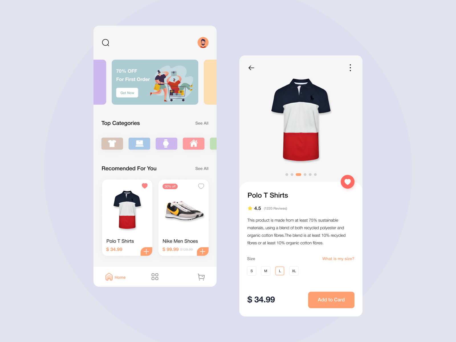 E-commerce Mobile App UI by Hassan Karimi on Dribbble