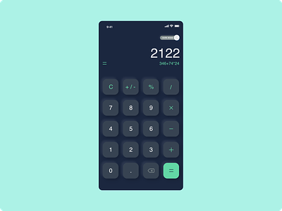 DailyUI :: 004 (Calculator)