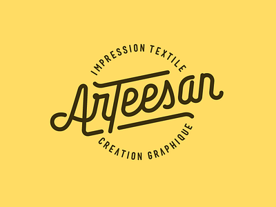 Arteesan arteesan artisan logo minimal print retro tees teeshirt type design