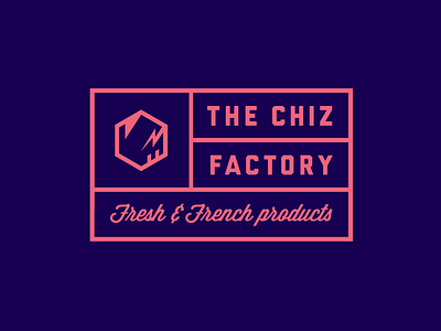 The Chiz Factory american flag branding chiz factory flag french hexagon logo logo design minimal the chiz factory title